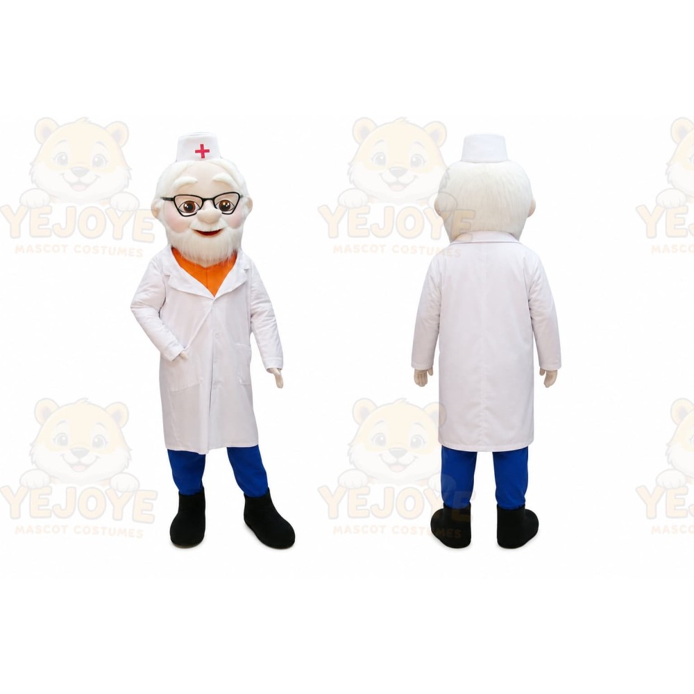Doctor Mascot Costume for Adults Custom Logo Party Character Suit