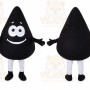 ink drop Mascot Costume for Adults Custom Logo Party Character Suit