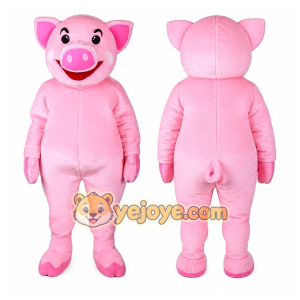 Pig Mascot Costume for Adults Custom Logo Party Character Suit