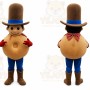 Strongman Mascot Costume for Adults Custom Logo Party Character Suit