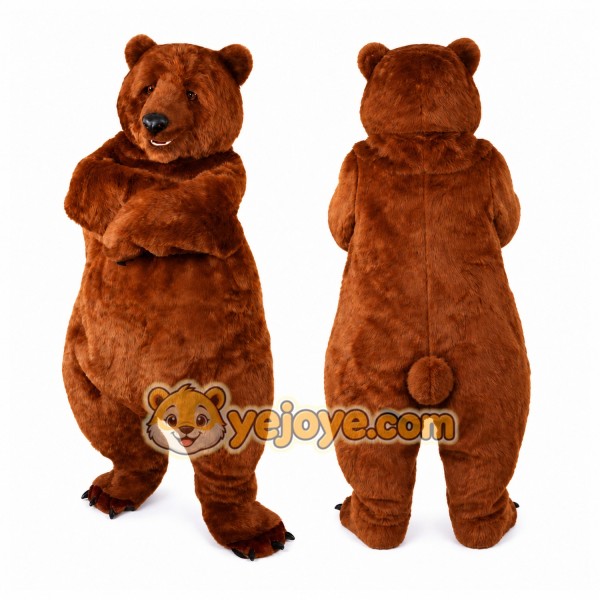 Bear Mascot Costume for Adults Custom Logo Party Character Suit