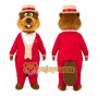 Beaver in Red Coat Mascot Costume for Adults Custom Logo Party Character Suit