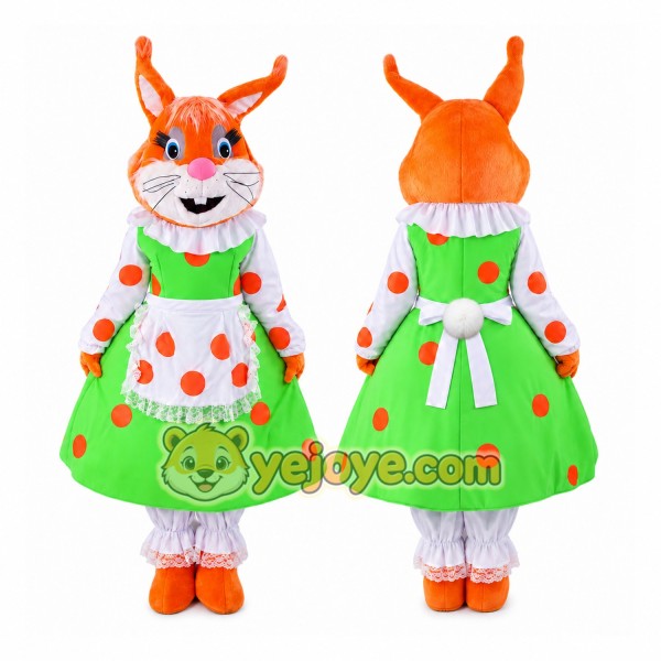 Rabbit Mascot Costume for Adults Custom Logo Party Character Suit