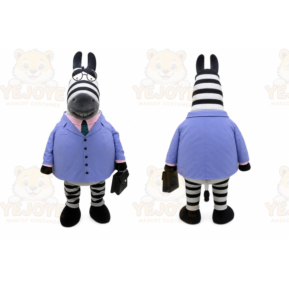 Zebra Mascot Costume for Adults Custom Logo Party Character Suit
