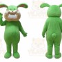 Rabbit Mascot Costume for Adults Custom Logo Party Character Suit