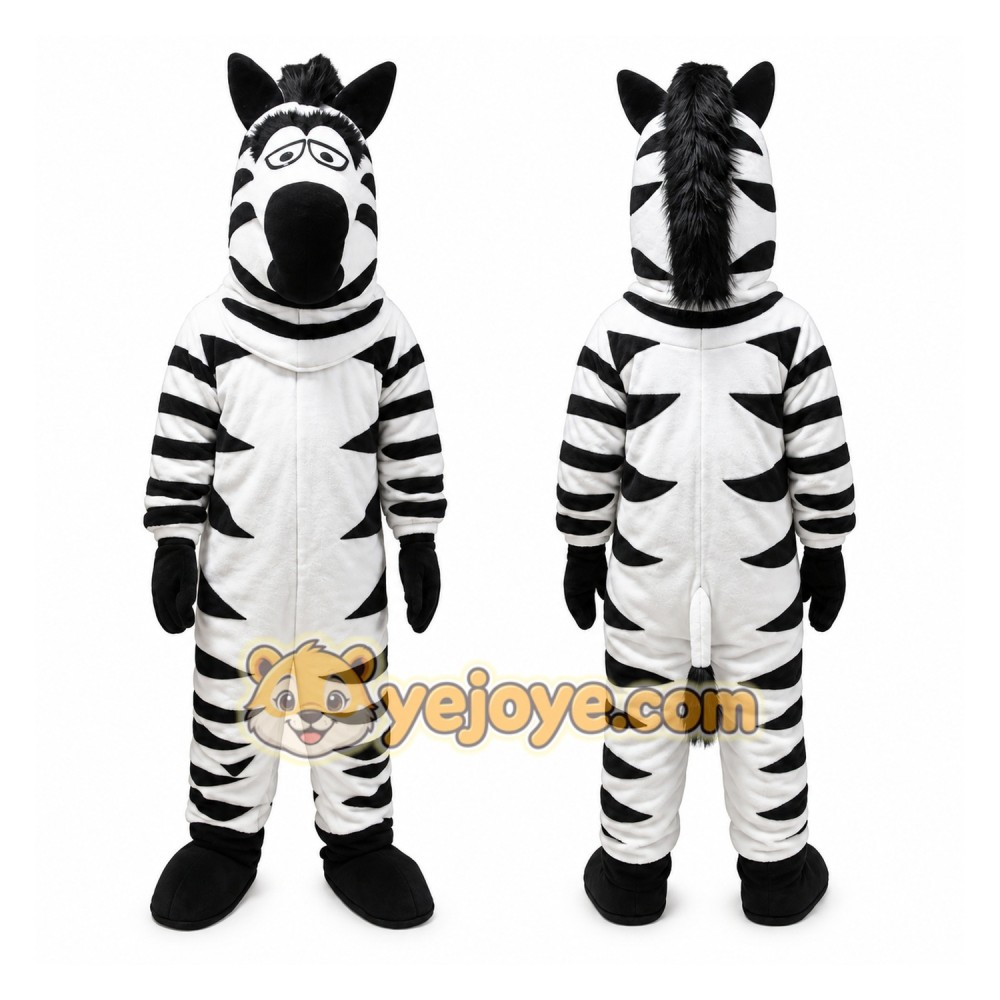 Zebra Mascot Costume for Adults Custom Logo Party Character Suit Zebra Mascot Costume for Adults Custom Logo Party Character Suit