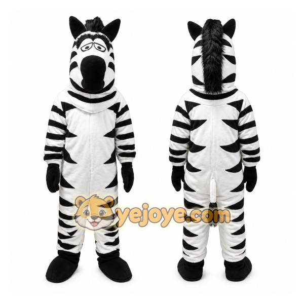 Zebra Mascot Costume for Adults Custom Logo Party Character Suit