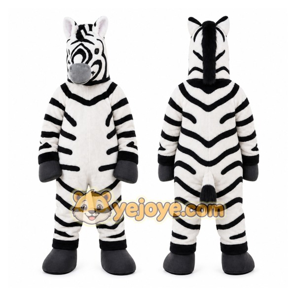 Zebra Mascot Costume for Adults Custom Logo Party Character Suit