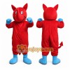 Red Devil Mascot Costume for Adults Custom Logo Party Character Suit