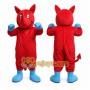 Red Devil Mascot Costume for Adults Custom Logo Party Character Suit