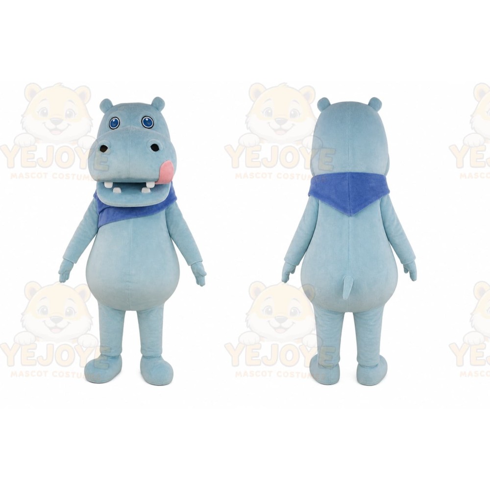 Hippo Mascot Costume for Adults Custom Logo Party Character Suit