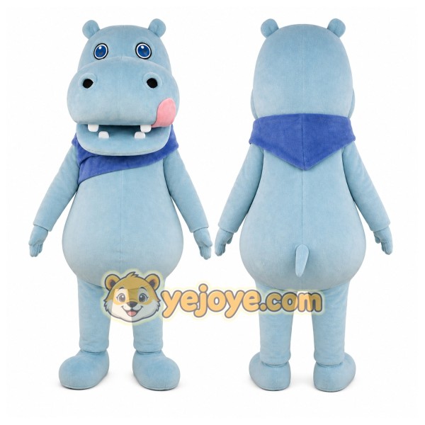 Hippo Mascot Costume for Adults Custom Logo Party Character Suit