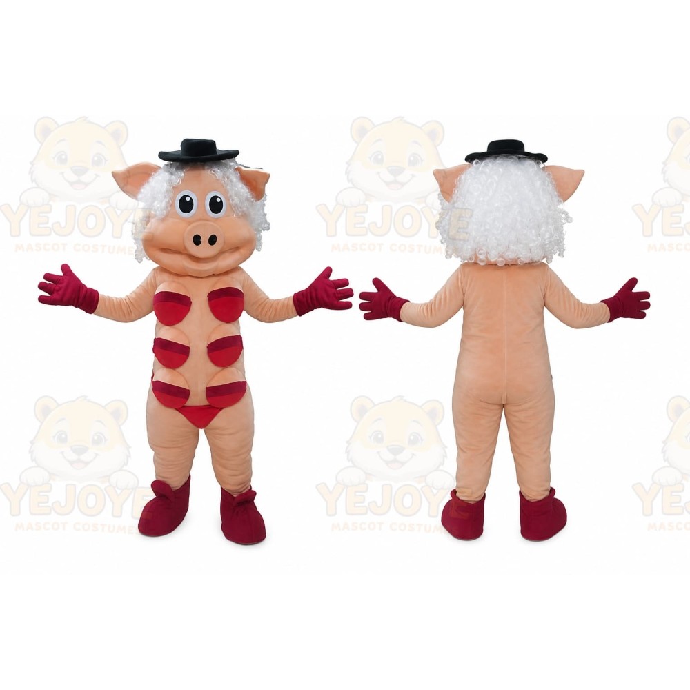 Pig Mascot Costume for Adults Custom Logo Party Character Suit