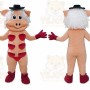 Pig Mascot Costume for Adults Custom Logo Party Character Suit