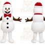 Snowman Mascot Costume for Adults Custom Logo Party Character Suit