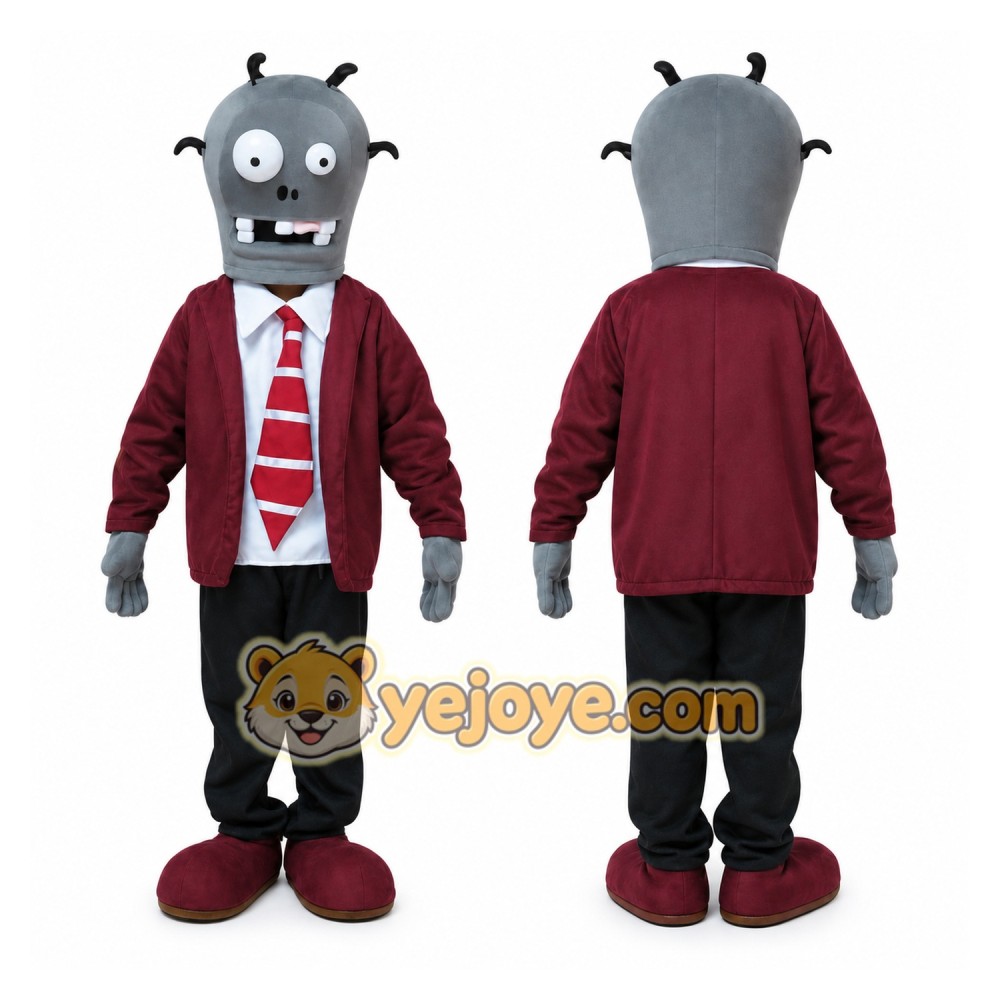 Zombie in Suit Mascot Costume for Adults Custom Logo Party Character Suit