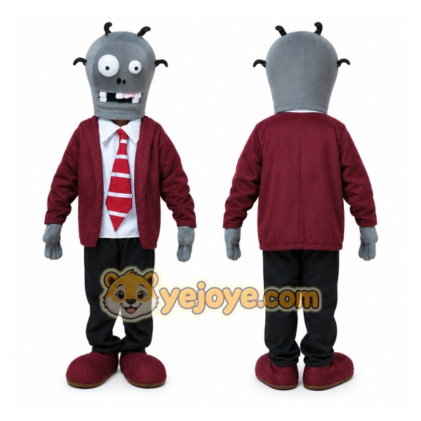Zombie in Suit Mascot Costume for Adults Custom Logo Party Character Suit