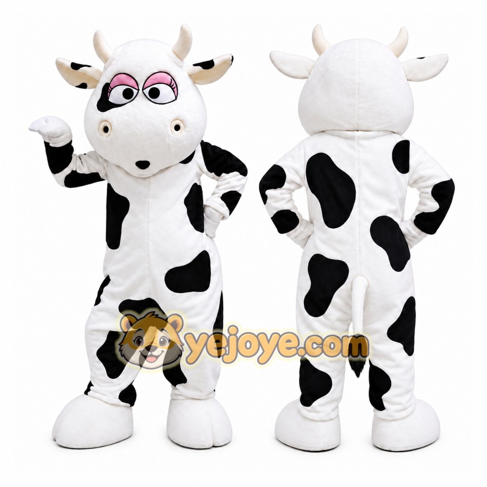 Cow Mascot Costume for Adults Custom Logo Party Character Suit