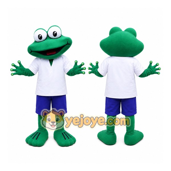 Frog Mascot Costume for Adults Custom Logo Party Character Suit