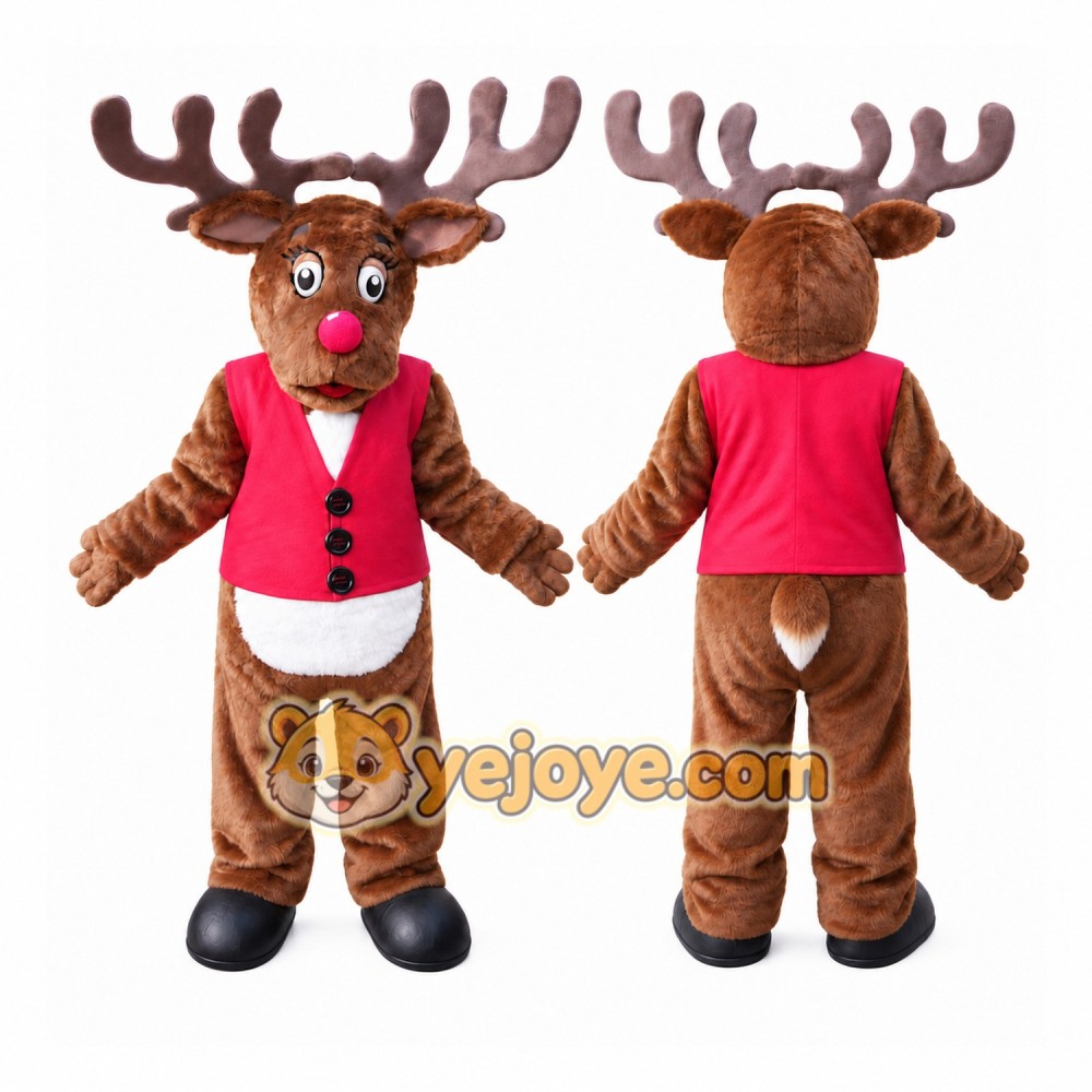 Reindeer Mascot Costume for Adults Custom Logo Party Character Suit