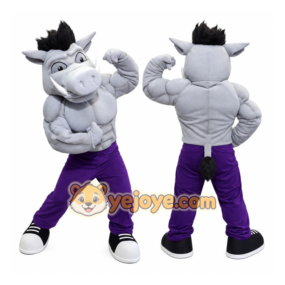 Power Hog Mascot Costume Power Hog Mascot Costume