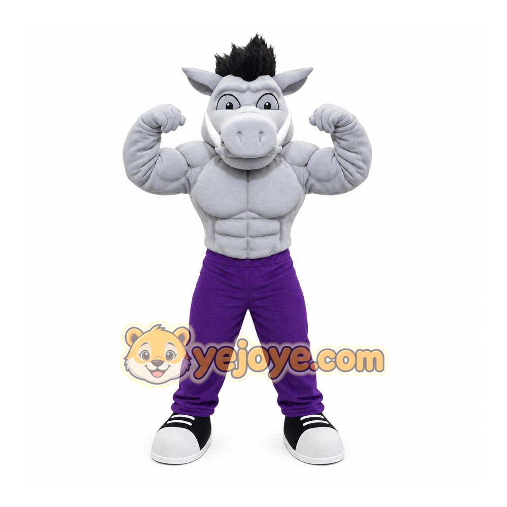 Power Hog Mascot Costume Power Hog Mascot Costume