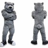 Grey Bear Mascot Costume