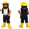 Yellow Hat Cowboy Mascot Costume