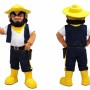 Yellow Hat Cowboy Mascot Costume