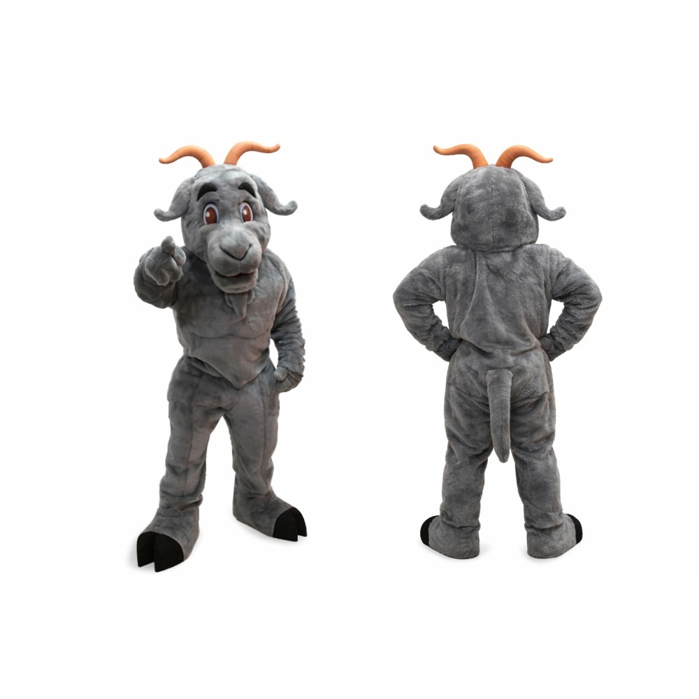 Gray Goat Mascot Costume