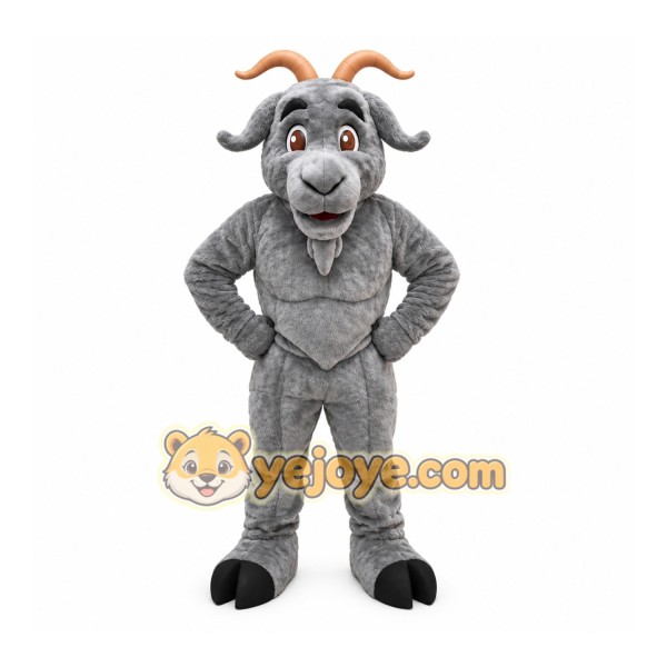 Gray Goat Mascot Costume Gray Goat Mascot Costume