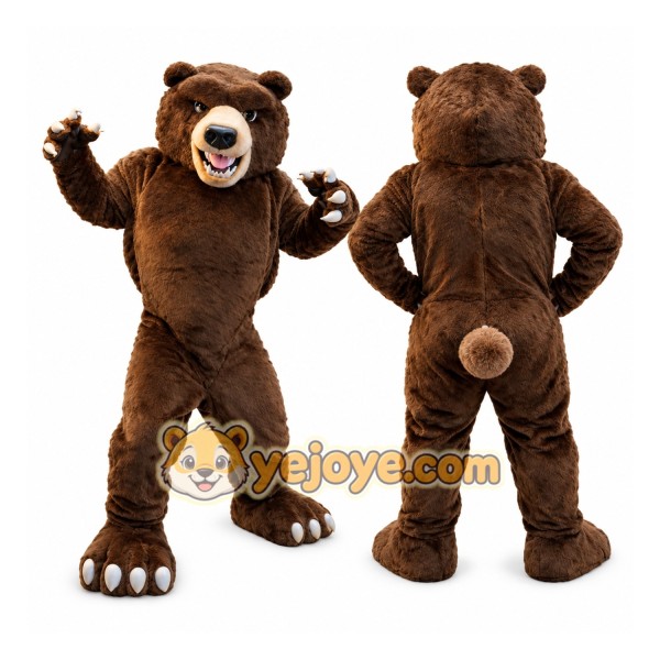 Fierce Adult Brown Bear Mascot Costume