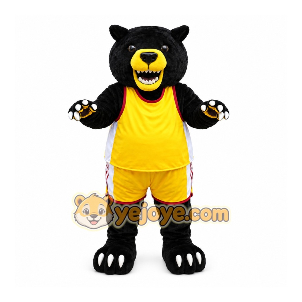 Power Black Bear Mascot Costume Power Black Bear Mascot Costume