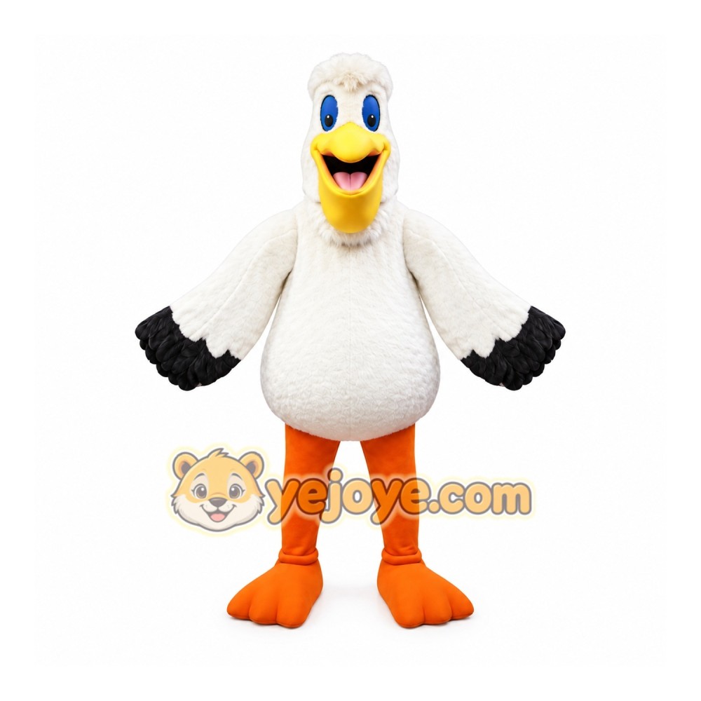 White Pelican Mascot Costume