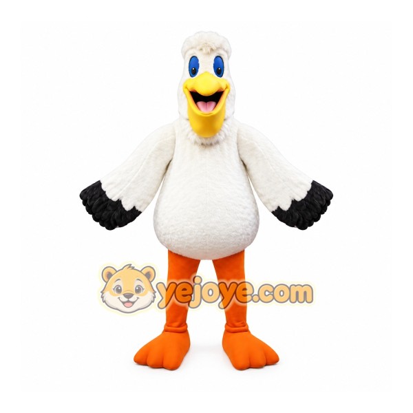 White Pelican Mascot Costume