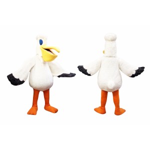 White Pelican Mascot Costume