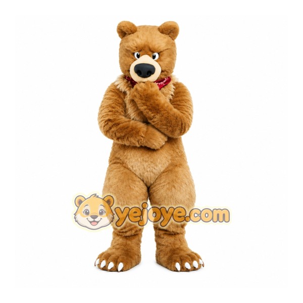 Realistic Brown Bear Mascot Costume