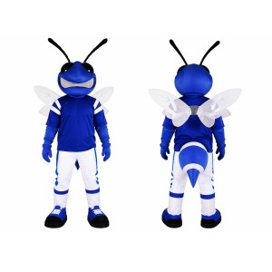 Blue Hornet Mascot Costume For Adult