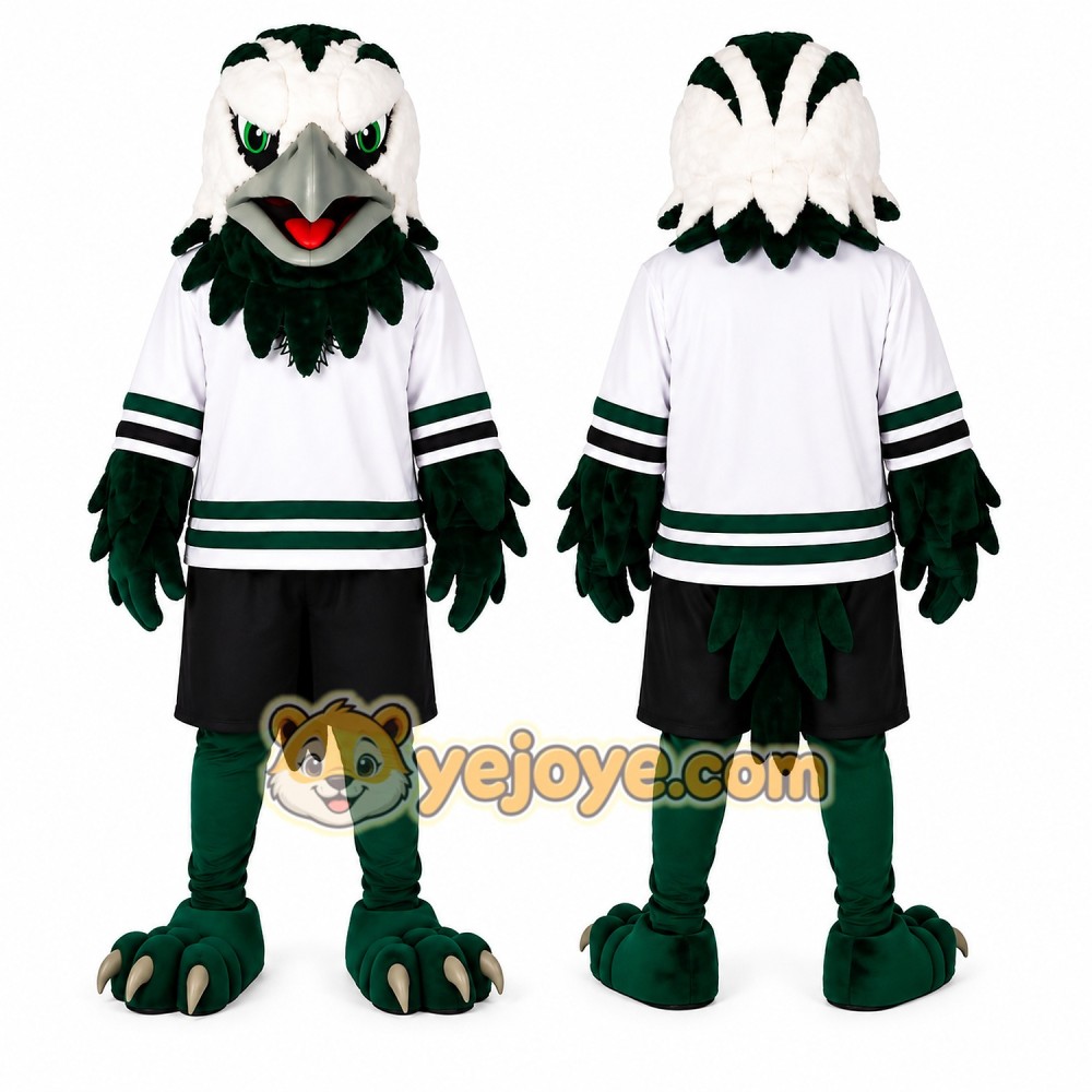 Sport White Green Eagle Mascot Costume Sport White Green Eagle Mascot Costume