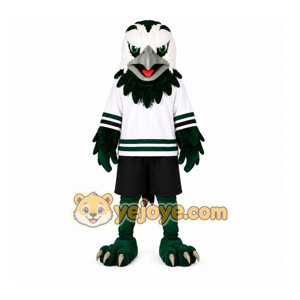 Sport White Green Eagle Mascot Costume