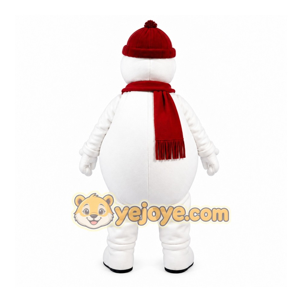 White Snowman Mascot Costume White Snowman Mascot Costume