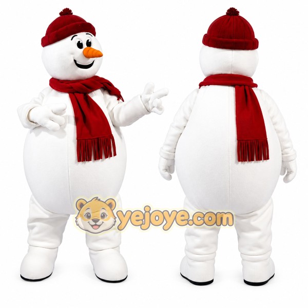 White Snowman Mascot Costume