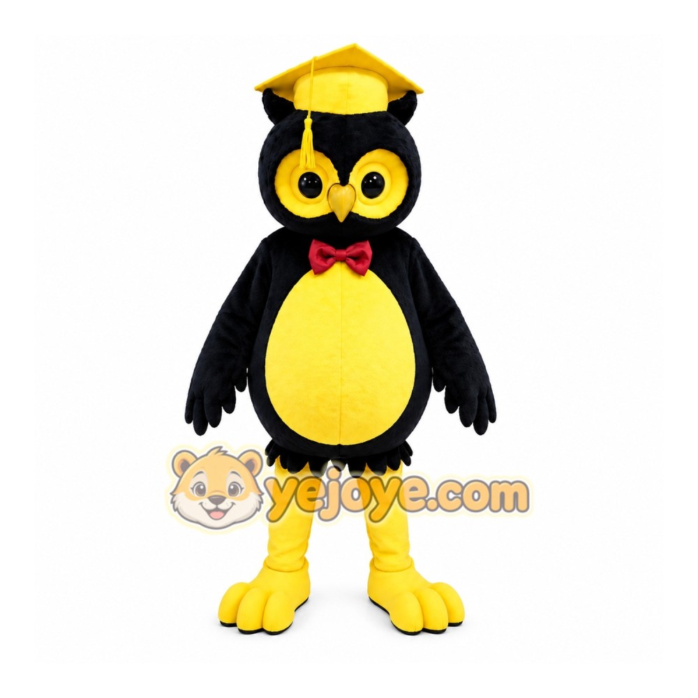 Learned Owl Mascot Costume Learned Owl Mascot Costume