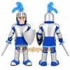 Silver Blue Knight Mascot Costume Silver Blue Knight Mascot Costume