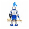 Silver Blue Knight Mascot Costume Silver Blue Knight Mascot Costume