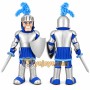 Silver Blue Knight Mascot Costume