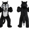 Black Wolf Mascot Costume For Adult