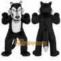 Black Wolf Mascot Costume For Adult