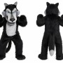 Black Wolf Mascot Costume For Adult