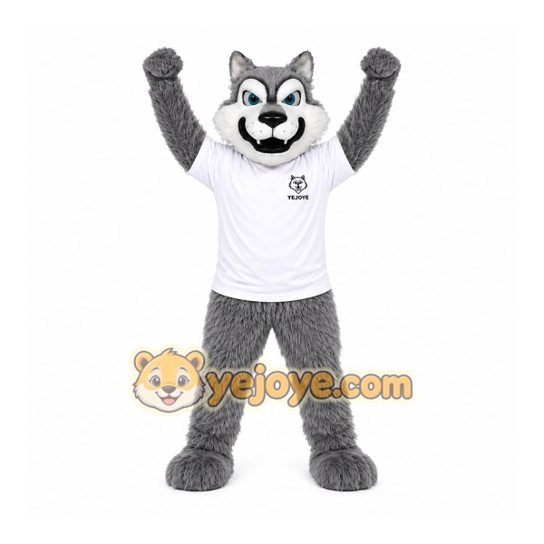 Gray Wolf Mascot Costume For Adult Gray Wolf Mascot Costume For Adult